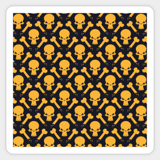 Yellow Skeleton Soldier Pattern Sticker